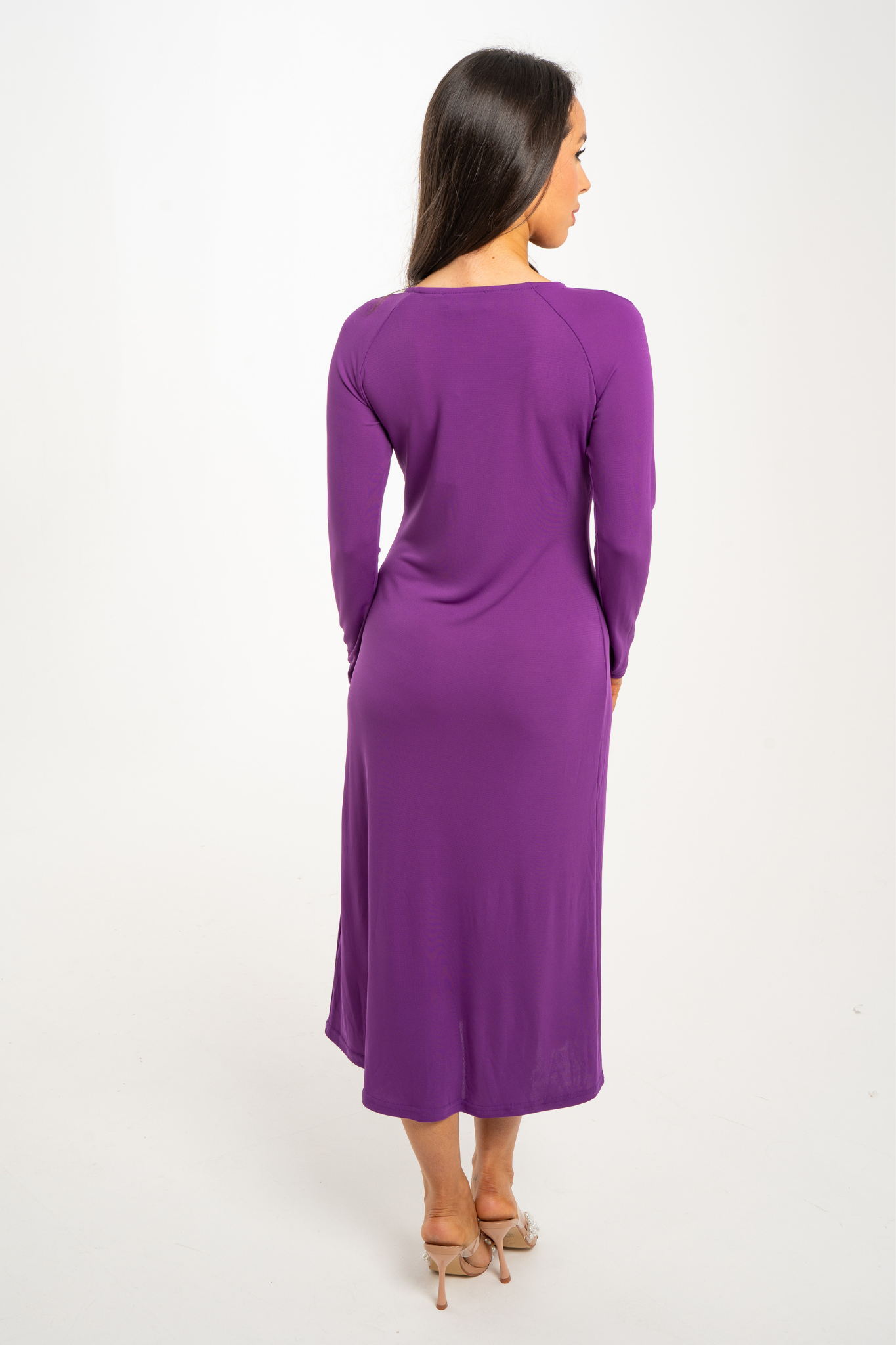 Celine A-Line Dress In Purple