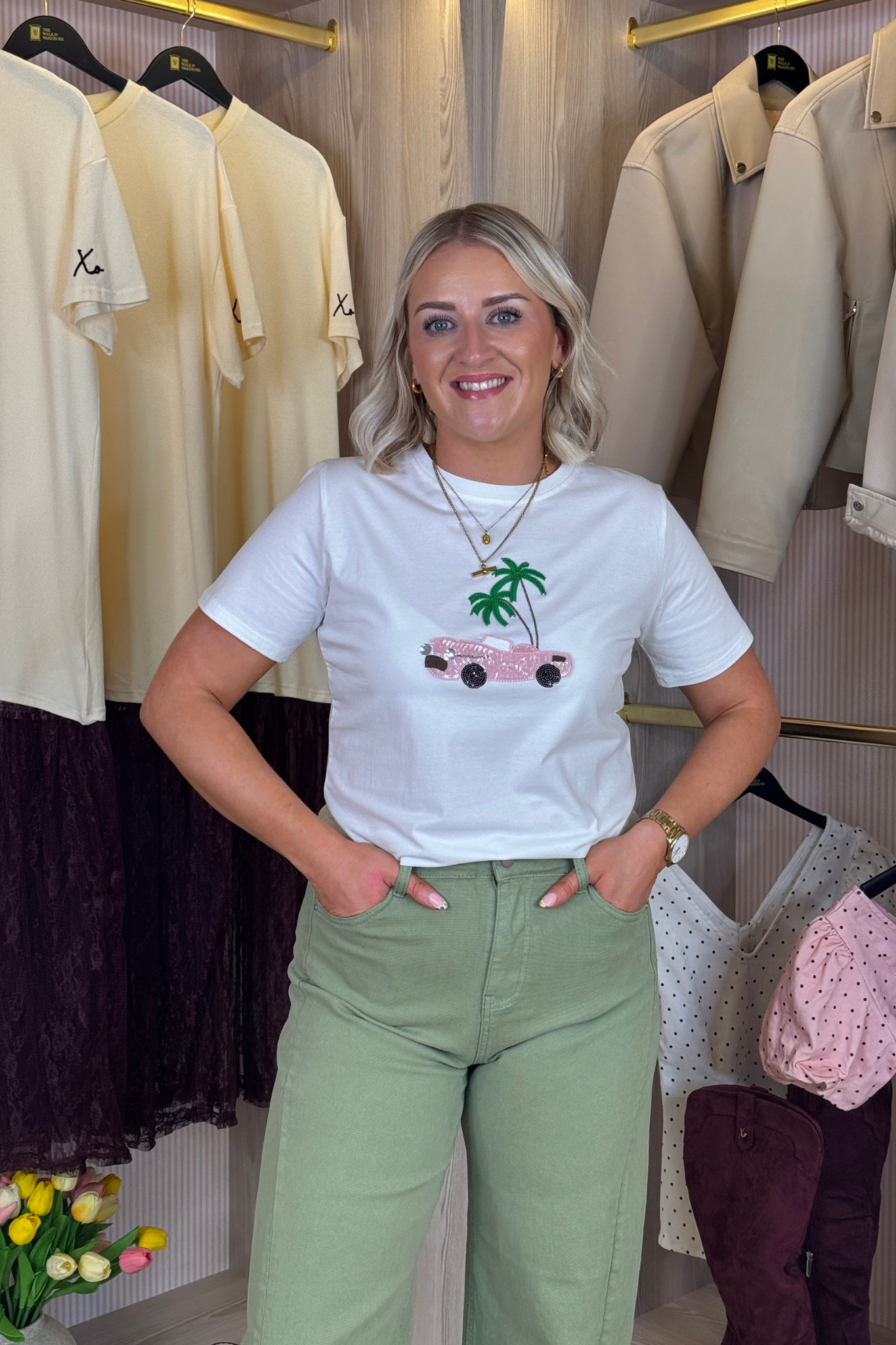 Kiera Car Graphic T-Shirt In White