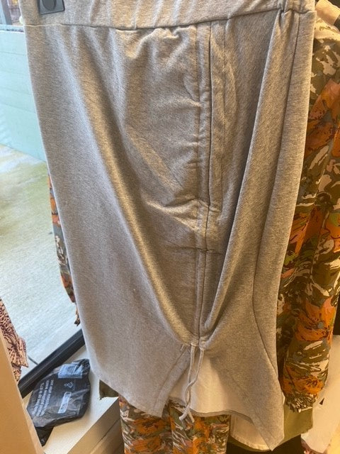 Emilia Ruched Midi Skirt In Grey