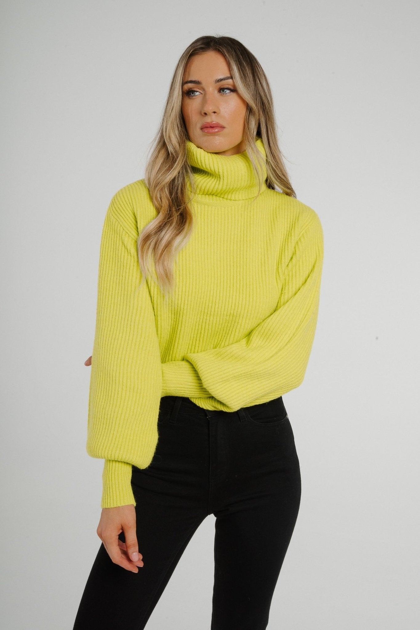 Lime roll sales neck jumper