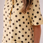 Kiera Spotted Denim T-Shirt Dress In Yellow