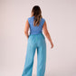 Elsa Stripe Trousers In Blue Mix