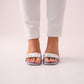 Cathy Beaded Detail Mule In Blue