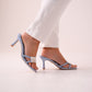 Cathy Beaded Detail Mule In Blue