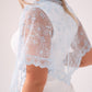 Cathy Lace Effect Scarf In Blue