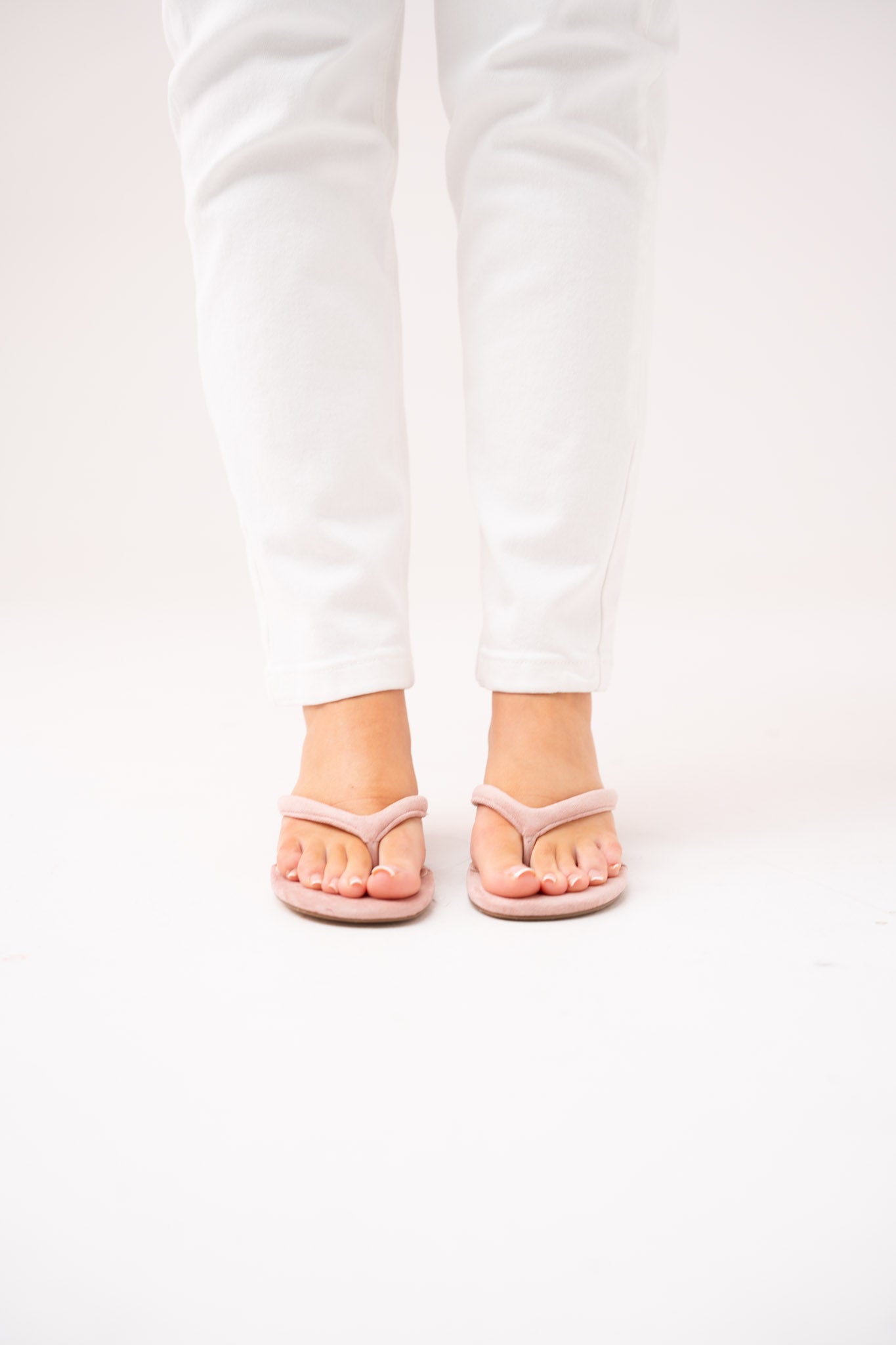 Izzy Toe Post Heeled Mule In Pink