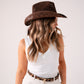 Cathy Woven Hat In Chocolate