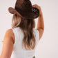 Cathy Woven Hat In Chocolate