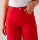Love Laura Carrot Barrell Jeans In Red