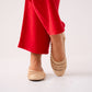 Izzy Woven Ballet Pumps In Beige