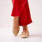 Izzy Woven Ballet Pumps In Beige