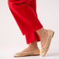 Izzy Woven Ballet Pumps In Beige