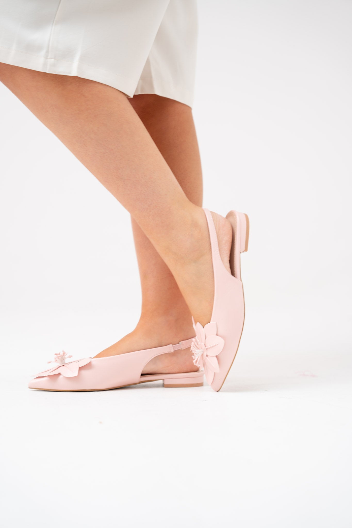 Cathy Floral Slingback In Pink