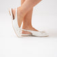 Cathy Floral Slingback In White