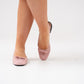 Sadie Lace Slingback Pumps In Pink