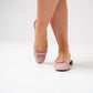 Sadie Lace Slingback Pumps In Pink