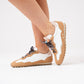 Faith Double Laced Trainers In Camel Mix