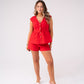 Love Laura Denim Shorts In Red