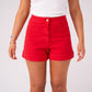 Love Laura Denim Shorts In Red
