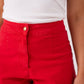 Love Laura Denim Shorts In Red