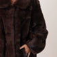 Love Laura Longline Faux Fur Coat In Chocolate