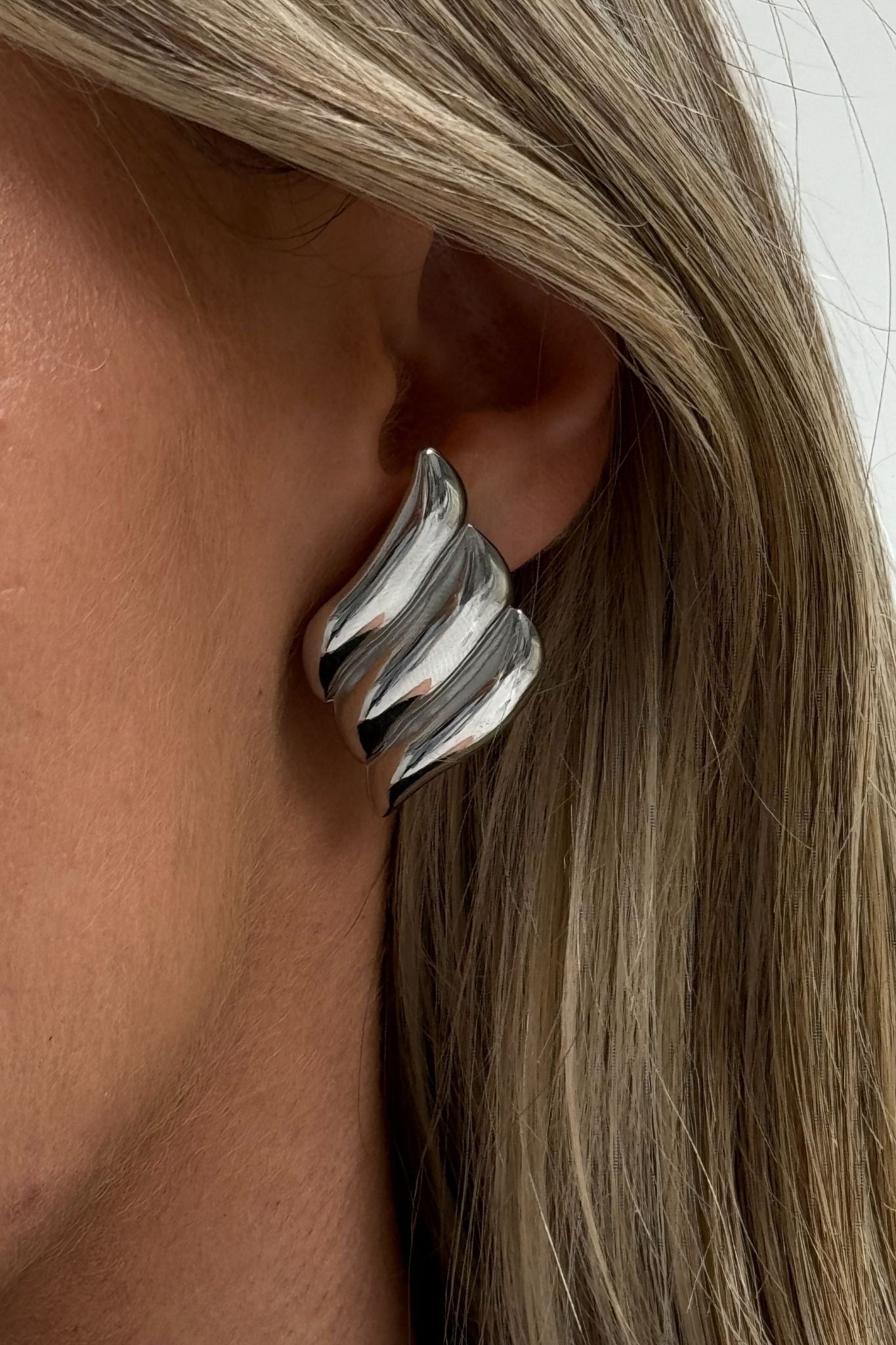 Mona Wing Earrings in Silver