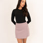 Kiera Wrap Mini Skirt In Pink
