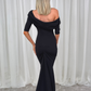 Alexandra Drop Shoulder Dress In Black
