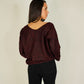 Kendra Leopard Print Jumper In Bordeaux