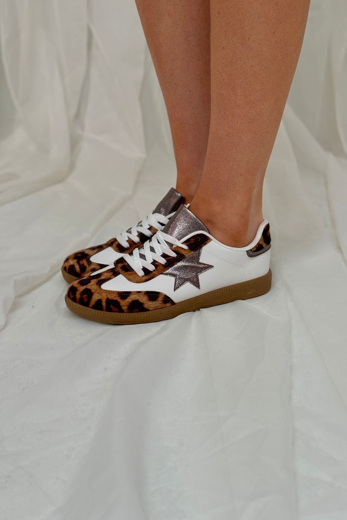 Cathy Star Trainers In Leopard Print