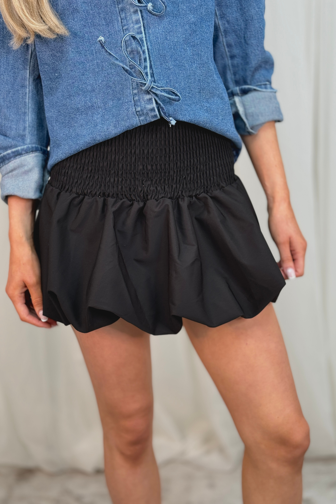 Indie Puffball Skirt In Black