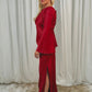 Alana Keyhole Back Dress In Red