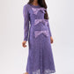Marissa Bow Front Lace Dress In Lilac