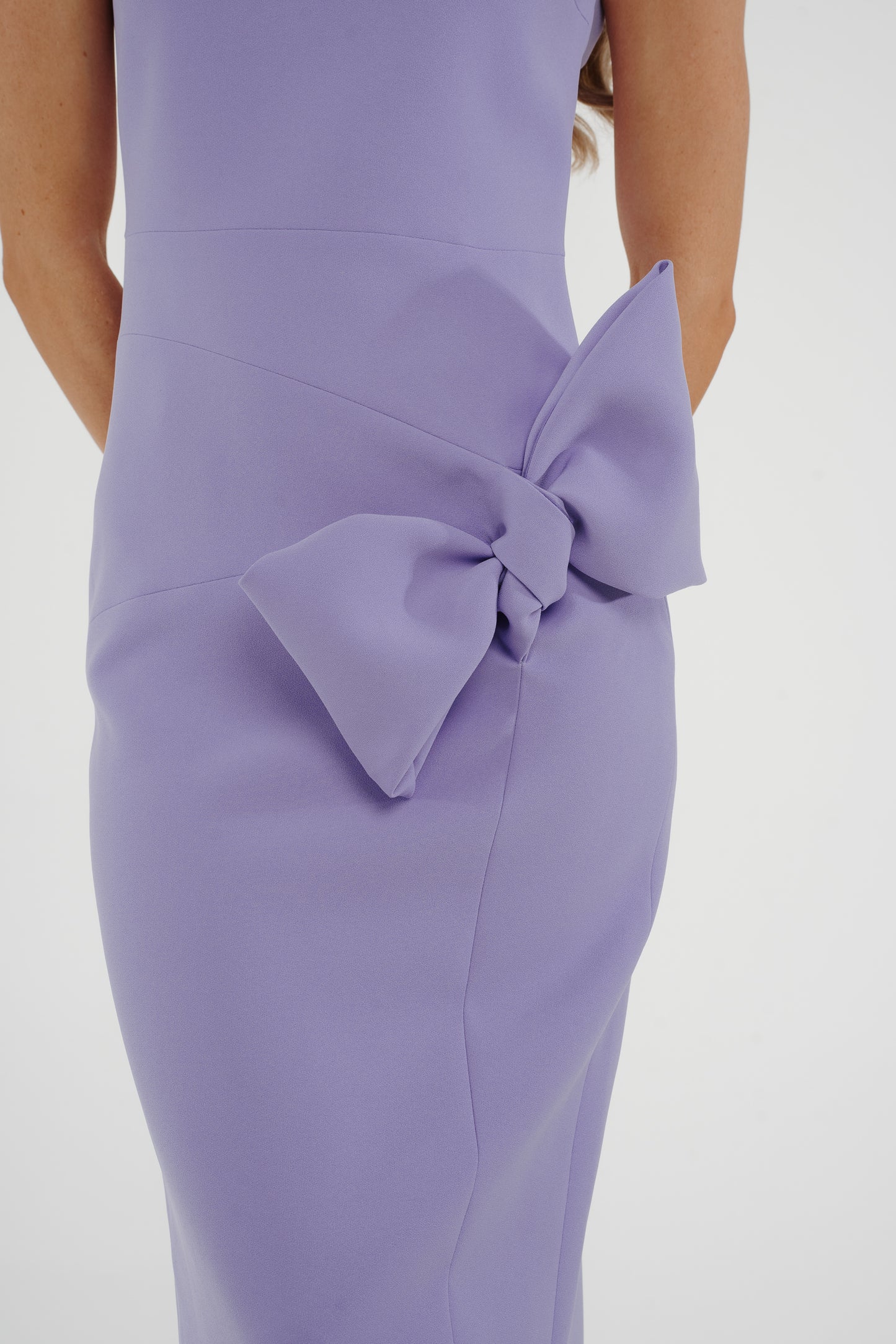 Marissa Bow Front Dress In Lilac