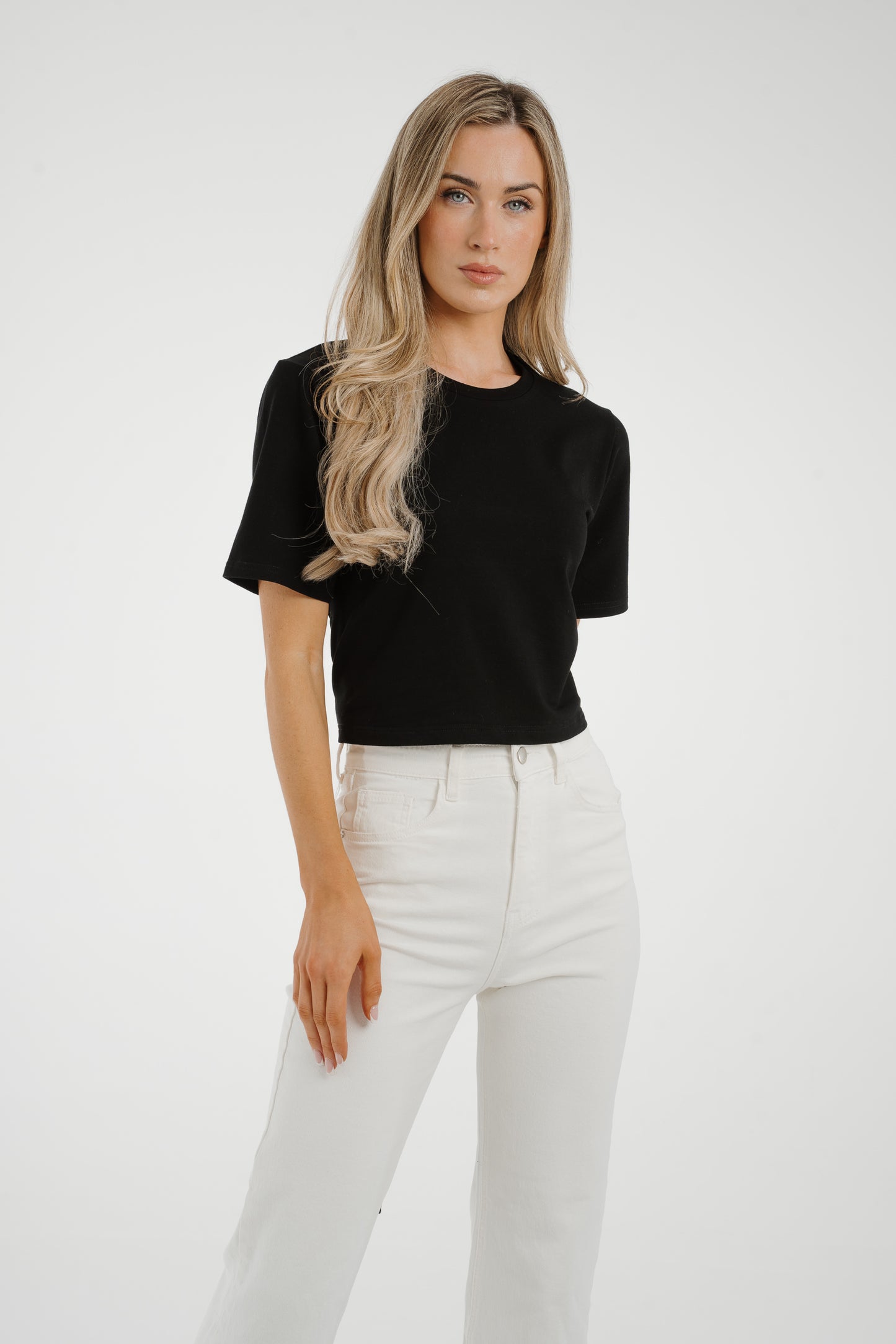 Jasmine Tie Detail T-Shirt In Black