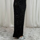Holly Sequin Maxi Skirt In Black