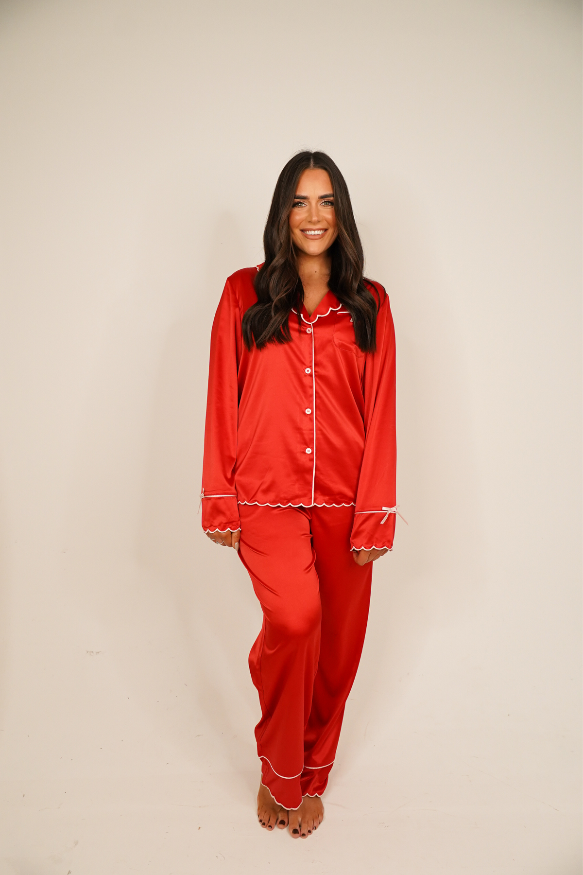 Love Laura Trim Pyjamas In Red