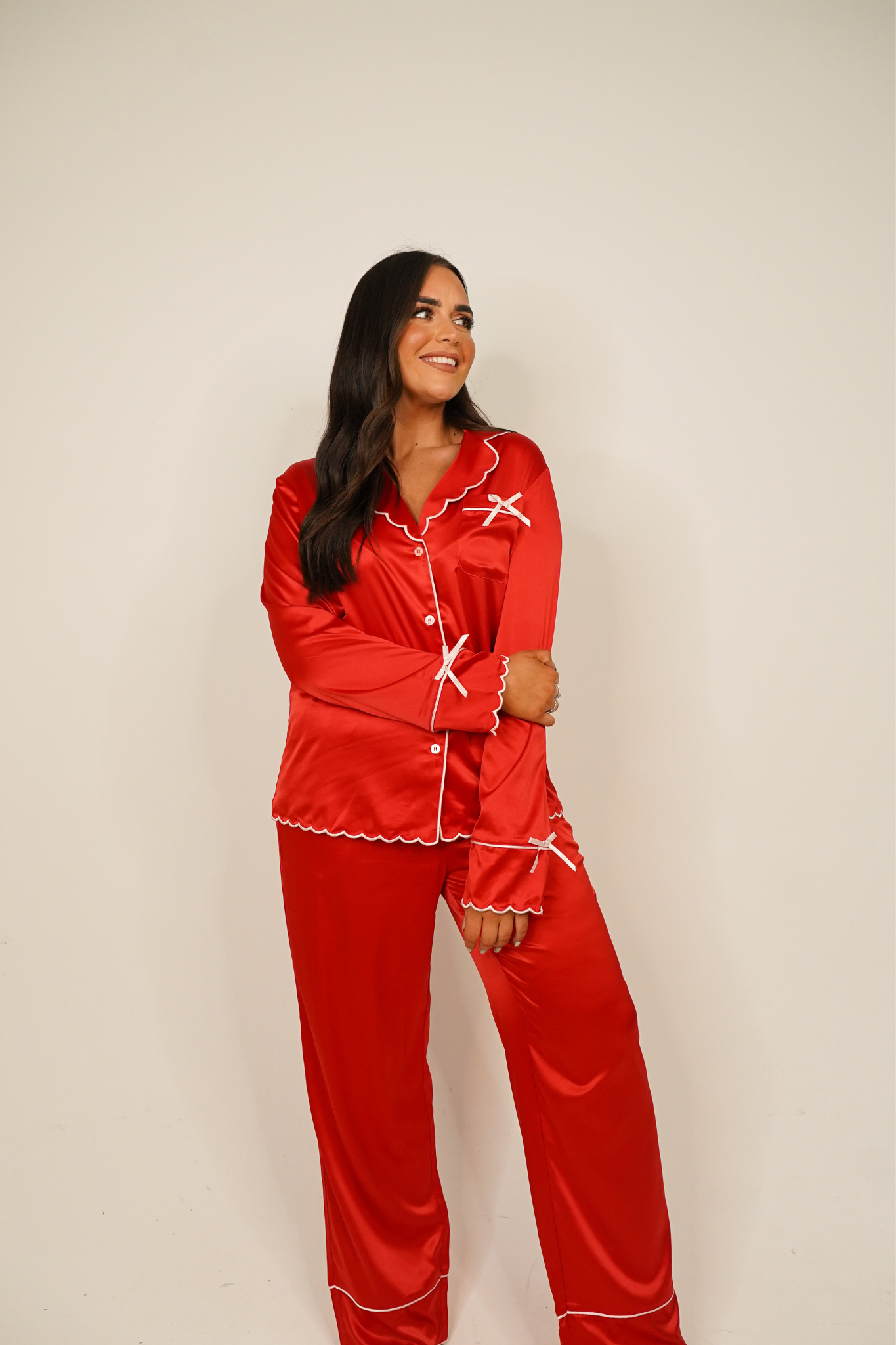 Love Laura Trim Pyjamas In Red