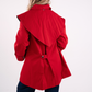 Love Laura Trench Coat With Scarf In Red