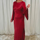 Alana Keyhole Back Dress In Red