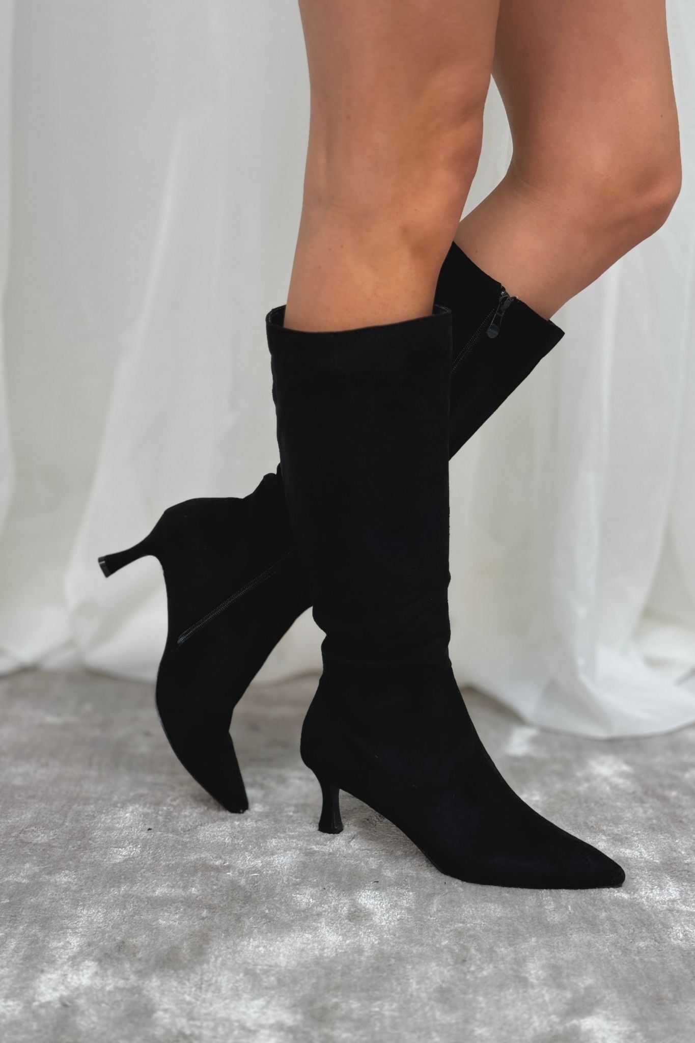 Cathy Heeled Boots In Black