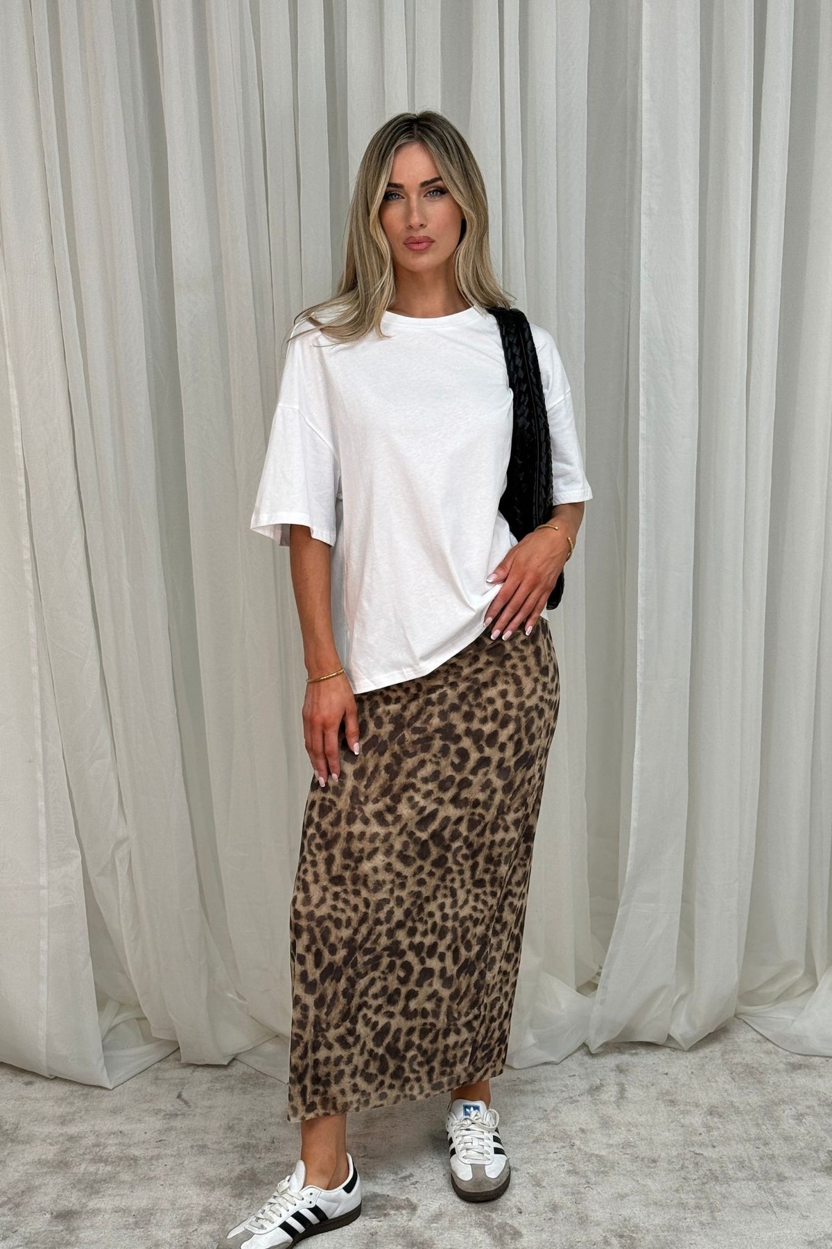 Millie Slip Skirt In Leopard Print