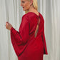 Alana Keyhole Back Dress In Red