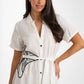 Grace Embroidered Shirt Dress In White