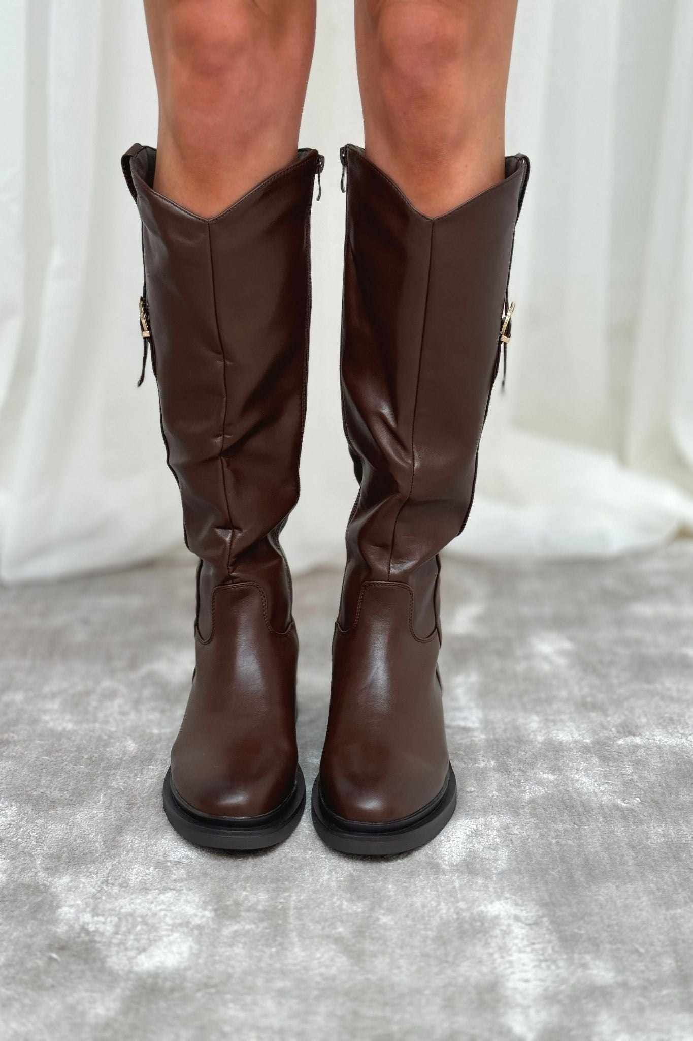 Izzy Riding Boots In Brown The Walk in Wardrobe