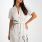 Grace Embroidered Shirt Dress In White