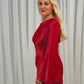Alana Keyhole Back Dress In Red