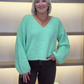 Kendra Puff Sleeve Jumper In Green