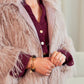 Love Laura Textured Faux Fur Coat In Taupe