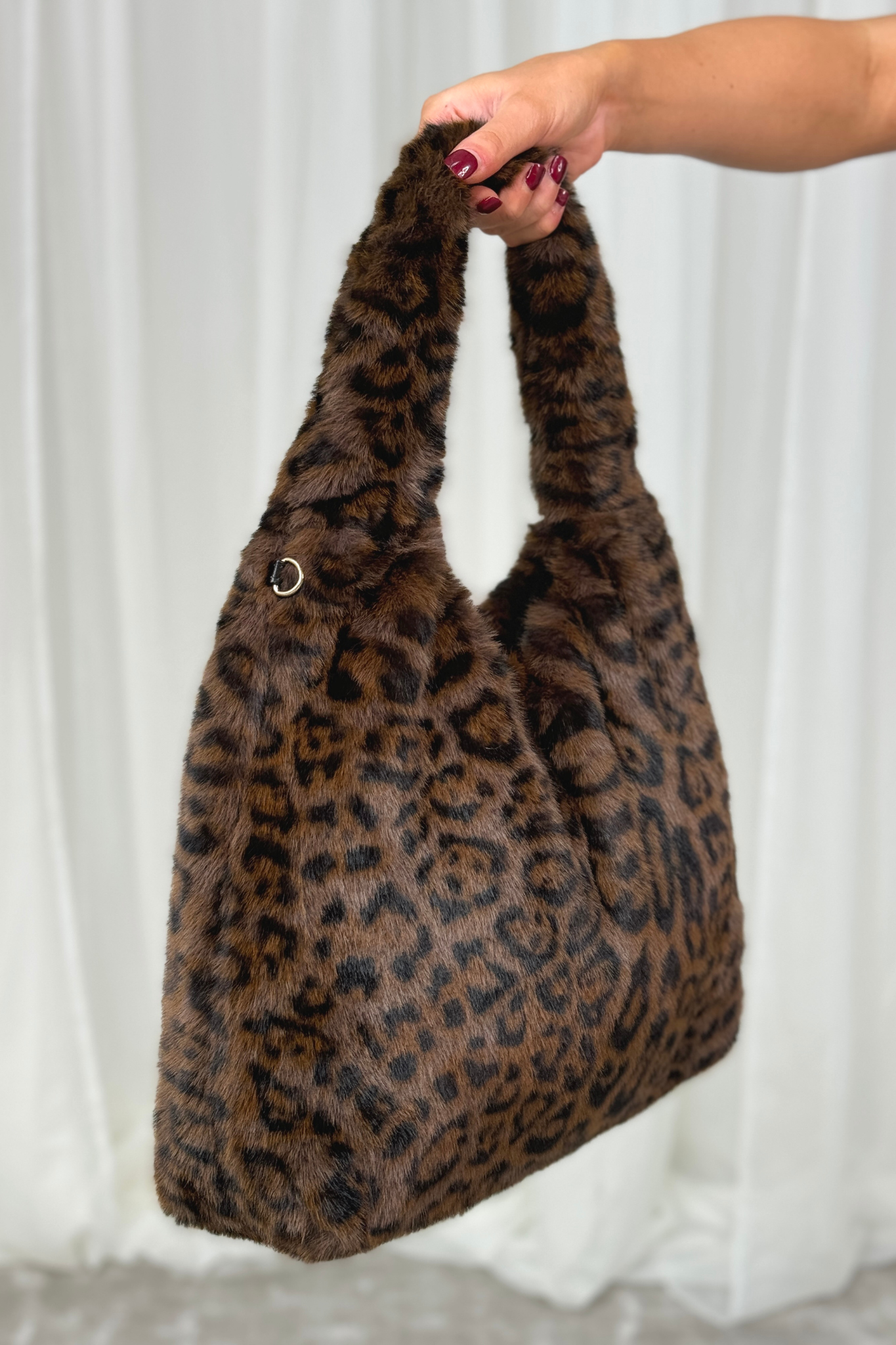 Kiera Textured Bag In Leopard